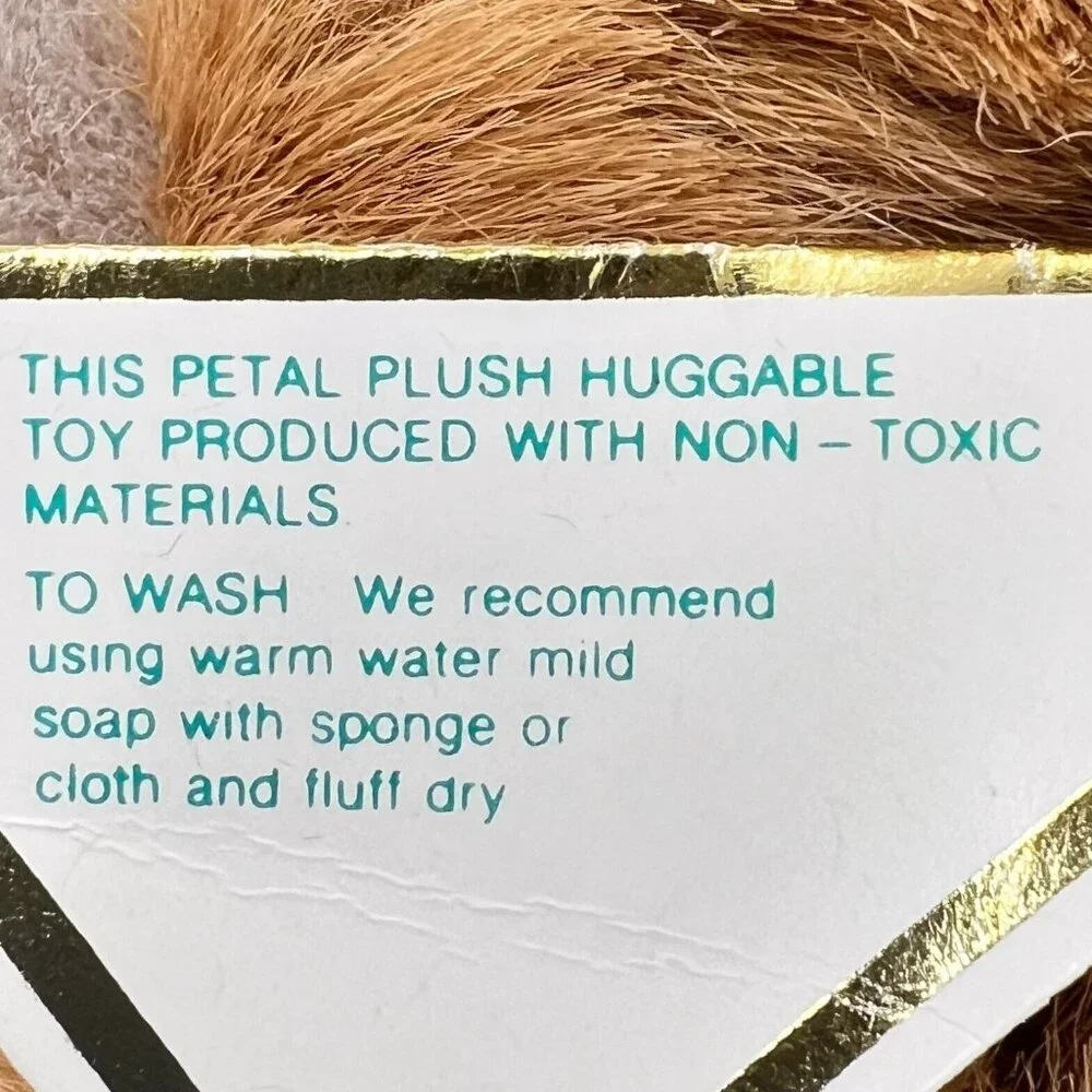 Vintage JS Toys Bow Tie Monkey Plush‎ Stuffed Gorilla Petal Plush With Tag